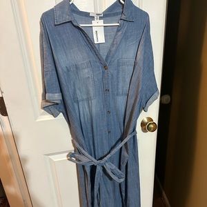 NWT MIDI DENIM DRESS